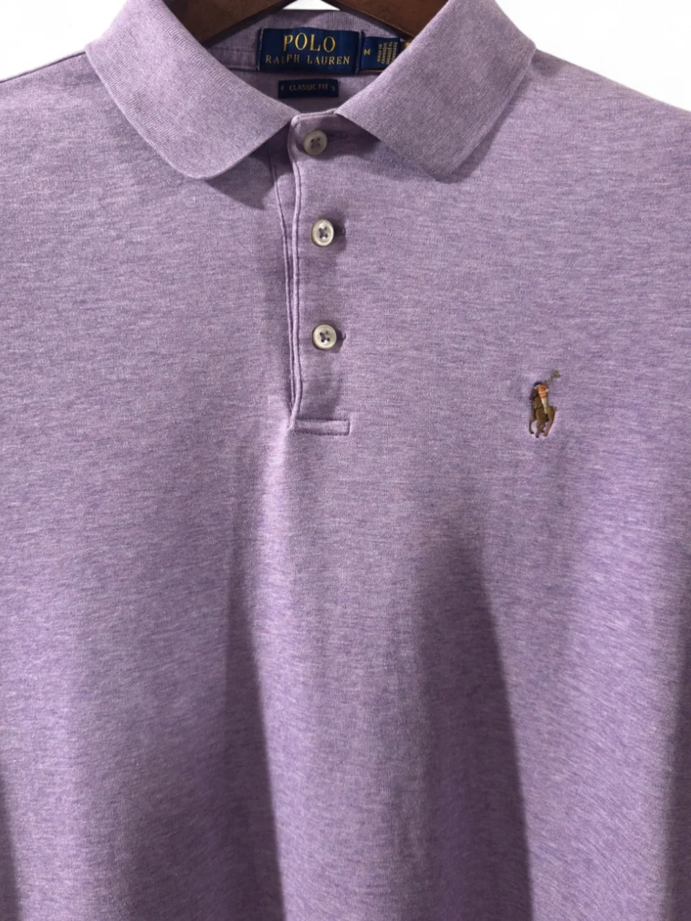 Polo Ralph Lauren Lavender Short-Sleeve Classic Fit Shirt Size Men’s Medium